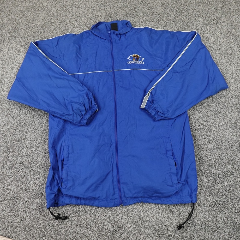 VTG Kentucky Wildcats‎ Jacket Mens L Blue Starter Bomber Windbreaker Coat UK KY